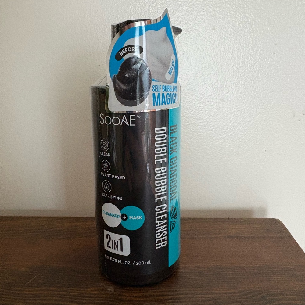 Black Charcoal Double Bubble Facial Cleanser and Mask